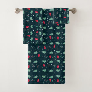 Christmas and New Year Bath Towel Set