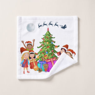 Christmas and New Year Bath Towel Set