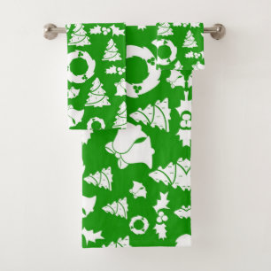 Christmas and New Year Bath Towel Set