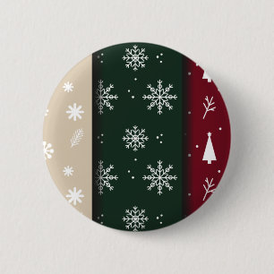Christmas And New Year Design 6 Cm Round Badge