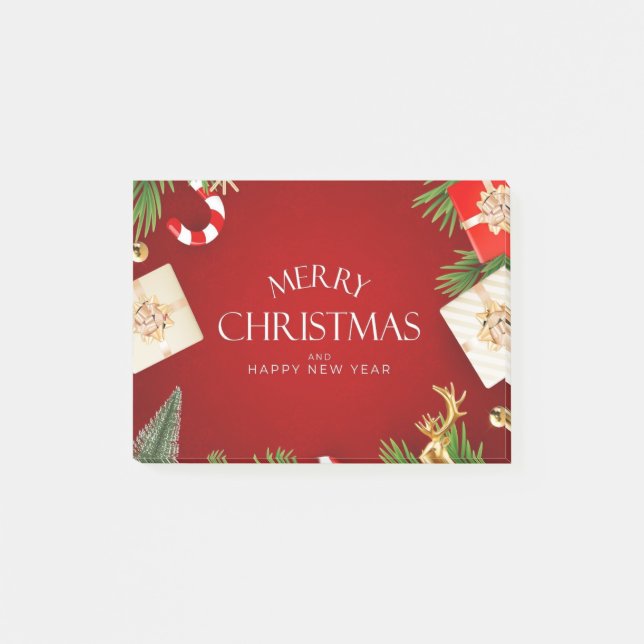 Christmas And New Year Design Post-it Notes (Front)