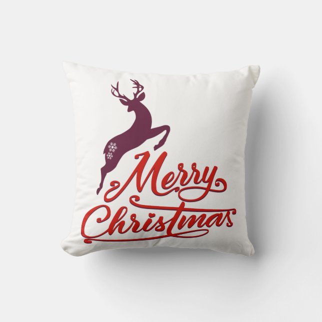 Christmas And New Year Graphic Design, Wild Animal Cushion (Front)