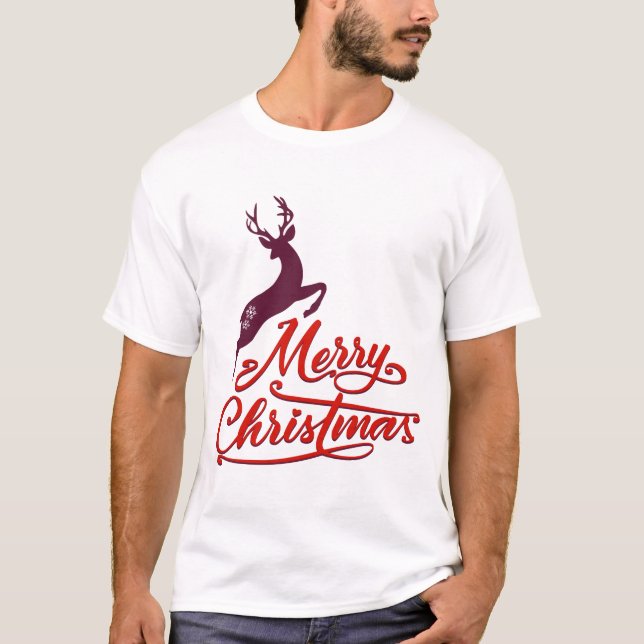 Christmas And New Year Graphic Design, Wild Animal T-Shirt (Front)