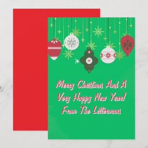 Christmas and New Year Greeting Card,downloadable Holiday Card