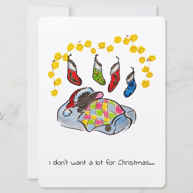 Christmas and New Year mouse with stockings (Front)