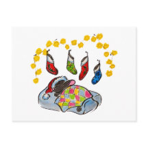 Christmas and New Year mouse with stockings