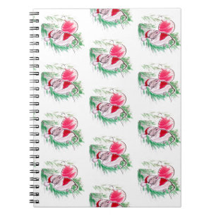 Christmas and New Year sleeping little mouse Notebook