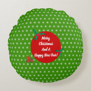Christmas and new year's decoration - Round Pillow