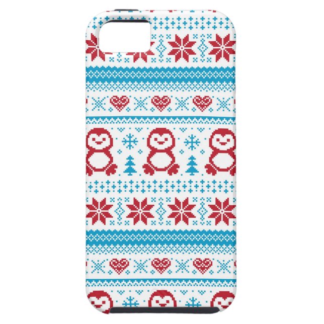 Christmas and Winter knitted pattern Case-Mate iPhone Case (Back)