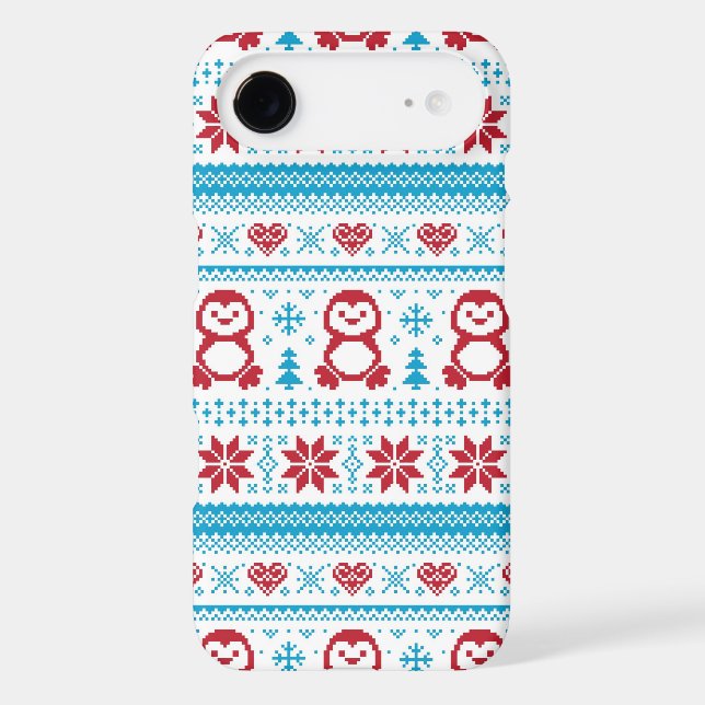 Christmas and Winter knitted pattern Case-Mate iPhone Case (Back)