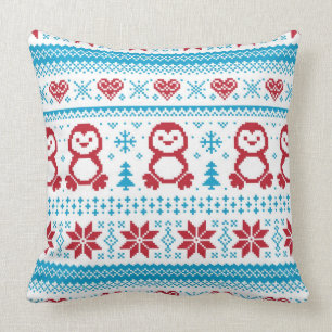 Christmas and Winter knitted pattern Cushion