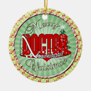 CHRISTMAS ANESTHESIOLOGIST CERAMIC TREE DECORATION