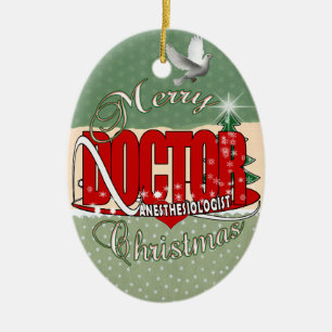 CHRISTMAS ANESTHESIOLOGIST CERAMIC TREE DECORATION