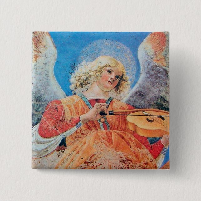 CHRISTMAS ANGEL 15 CM SQUARE BADGE (Front)