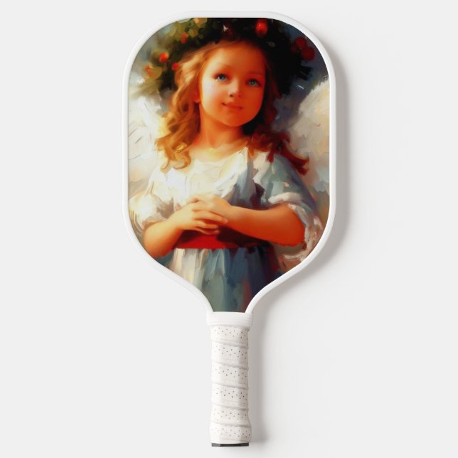 Christmas Angel (1) Pickleball Paddle (Front)