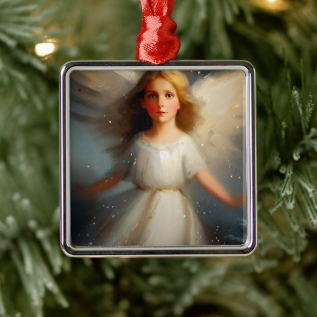 Christmas Angel 2 Metal Tree Decoration (Tree)
