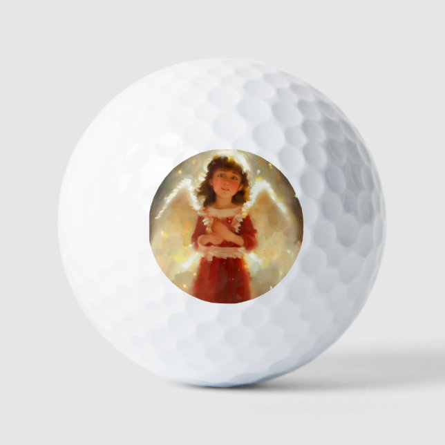 Christmas Angel (4) Golf Balls (Front)
