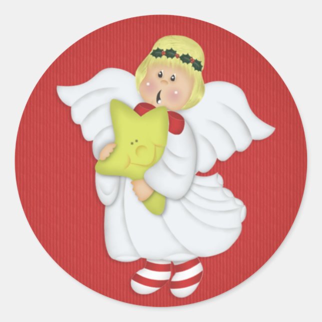 Christmas Angel 7  - Holiday Stickers (Front)