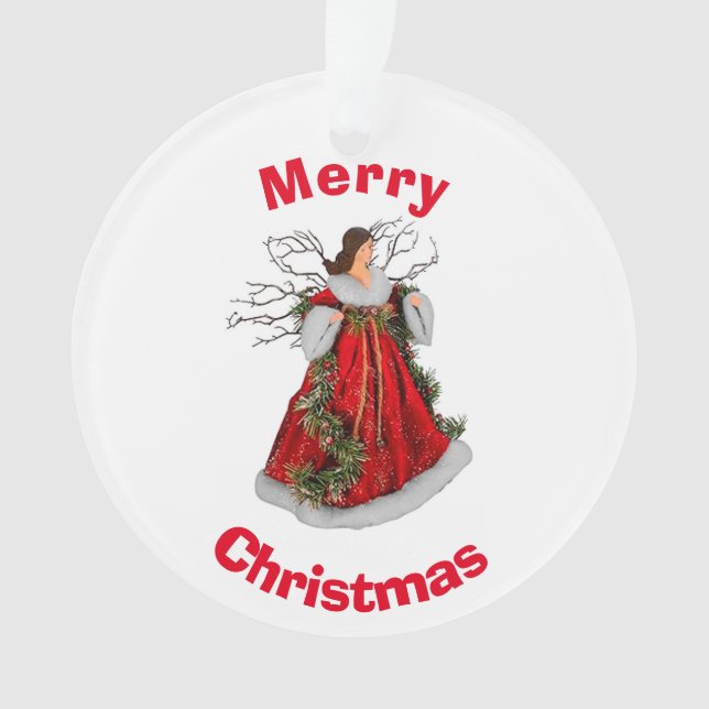 Christmas Angel Acrylic Ornament (Front)