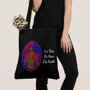 Christmas Angel Baby Let There Be Peace On Earth Tote Bag
