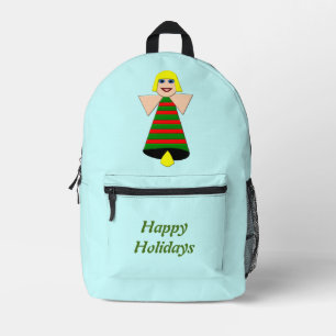 Christmas Angel Bell Custom Printed Backpack