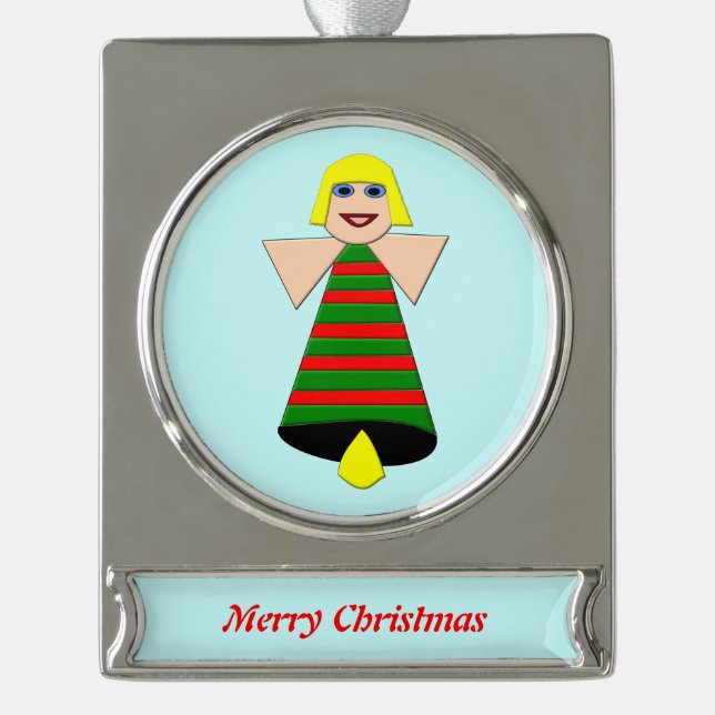 Christmas Angel Bell Customisable Ornament (Front)