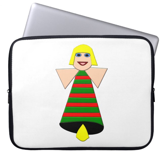 Christmas Angel Bell Laptop Bag (Front)