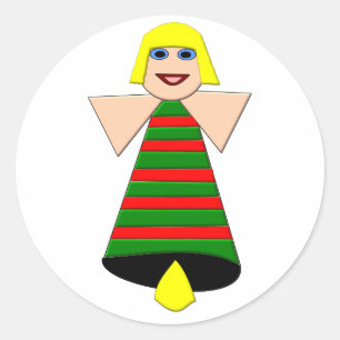 Christmas Angel Bell Stickers