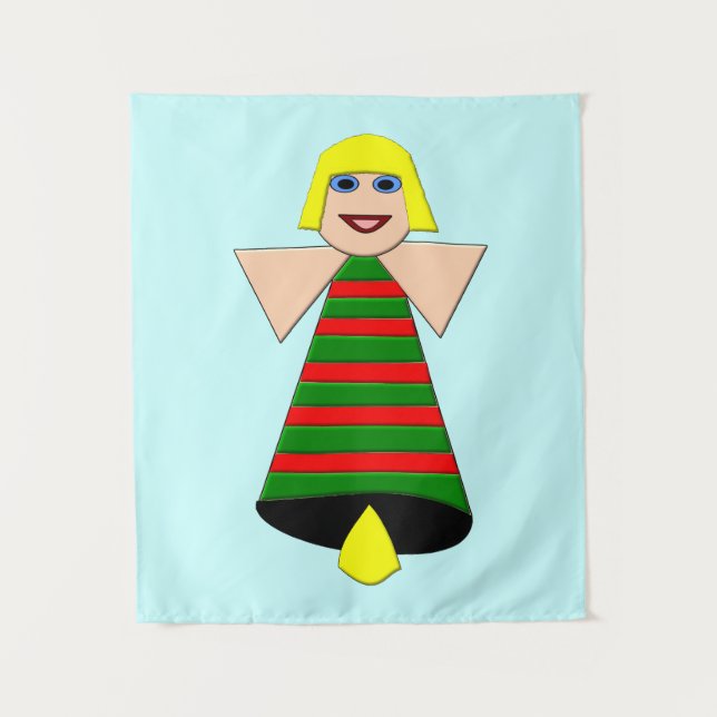 Christmas Angel Bell Tapestry (Front)