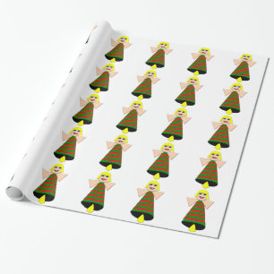 Christmas Angel Bell Wrapping Paper