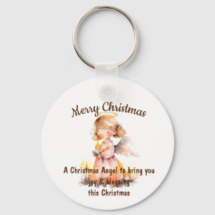 Christmas Angel Blessing Key Ring
