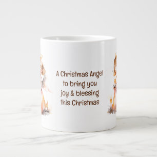 Christmas Angel Blessing Large Coffee Mug