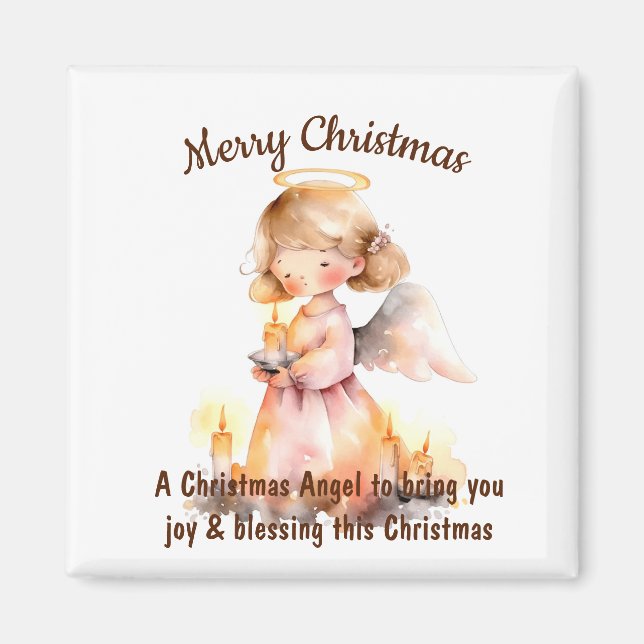 Christmas Angel Blessing Magnet (Front)