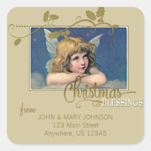 Christmas Angel Blessings Address Label