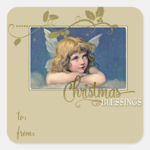 Christmas Angel Blessings Gift Tag to/from