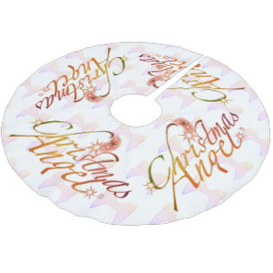 Christmas Angel Brushed Polyester Tree Skirt