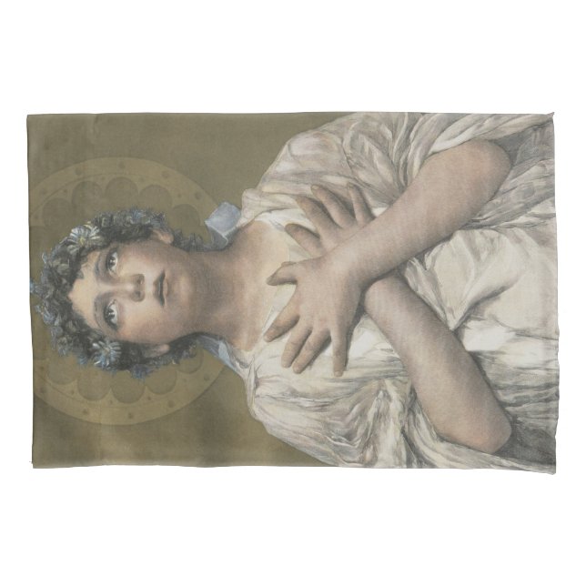 Christmas Angel (by Erulo Eroli) Pillowcase (Front-Left)