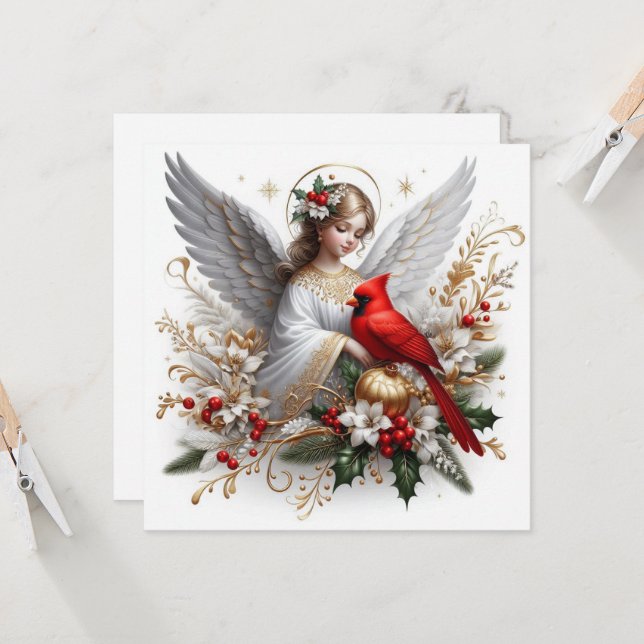 Christmas Angel Card (Front/Back In Situ)
