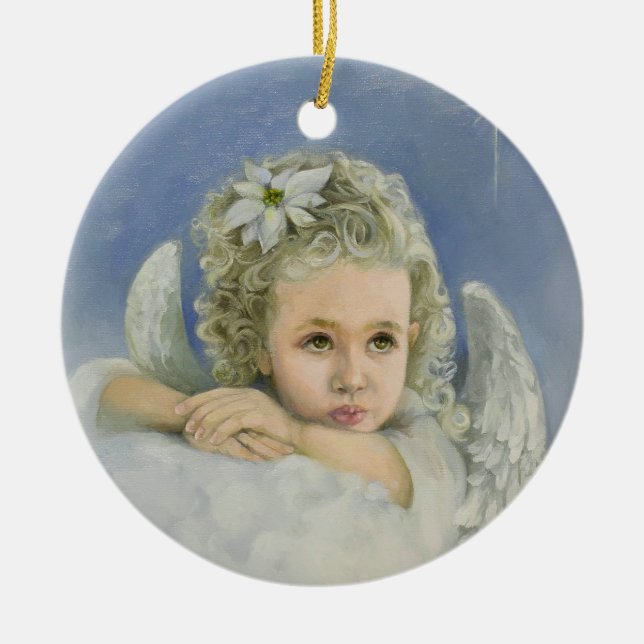 Christmas Angel Ceramic Tree Decoration (Front)