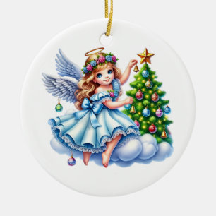 Christmas Angel Ceramic Tree Decoration
