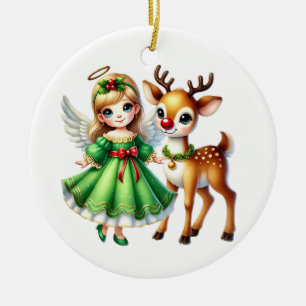 Christmas Angel Ceramic Tree Decoration
