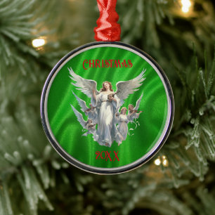 Christmas Angel Choir Metal Tree Decoration