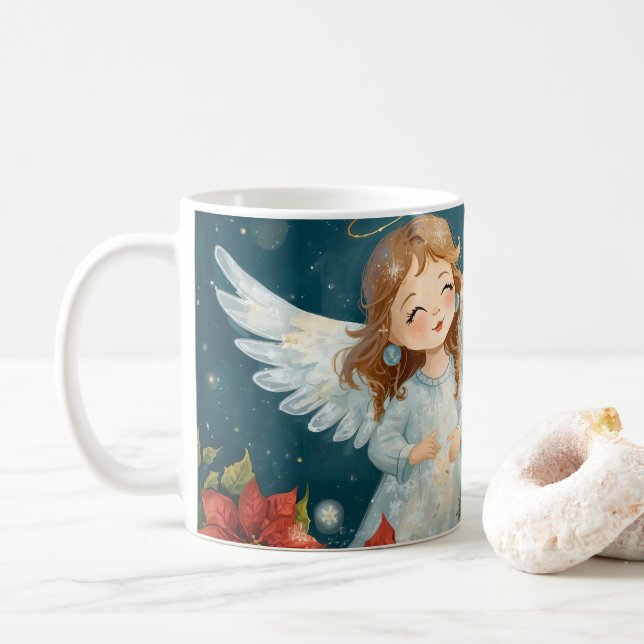 Christmas Angel  Coffee Mug (With Donut)
