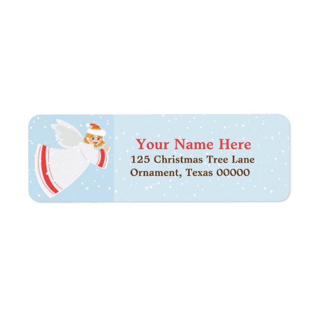 Christmas Angel Custom Return Address Labels (Front)