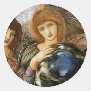 Christmas Angel - "Days of Creation" Vintage Art Classic Round Sticker