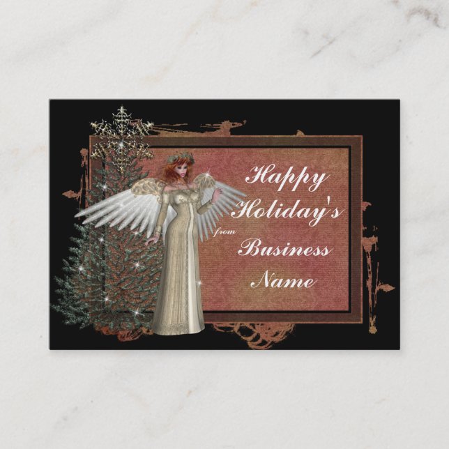 Christmas Angel Design 1 Business Card (Front)