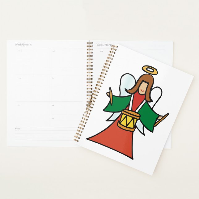 Christmas Angel Drummer Holiday Music Design  Planner (Creator Uploaded)