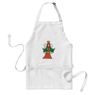 Christmas Angel Drummer Holiday Music Design  Standard Apron