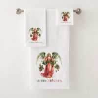Christmas Angel Fancy Merry Christmas Typography
