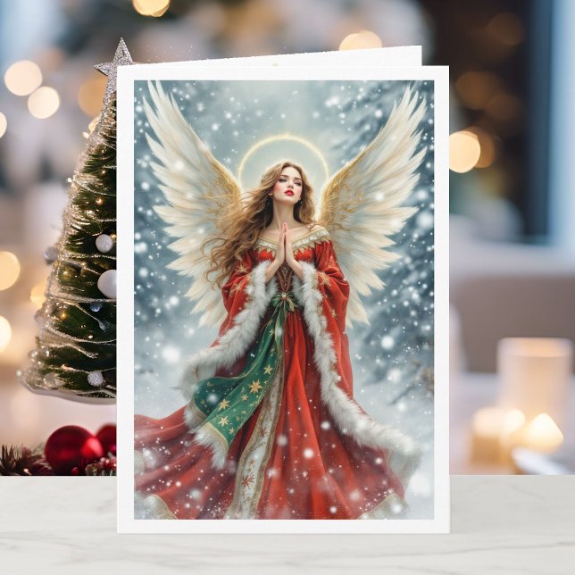 Christmas Angel Good News & Great Joy Greeting Holiday Card (Creator Uploaded)